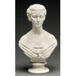 A Copeland Parian ware bust of Princess Alexandra of Wales, 1863, after the sculpture by Matthew