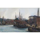 Frank Joseph Henry Gardiner (1942 - ) - The Brayford Pool Lincoln, signed and dated '94, pen, ink