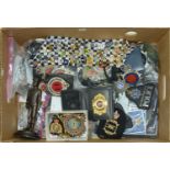 A quantity of police badges, to include Turks and Caicos Islands, white metal and giltmetal and