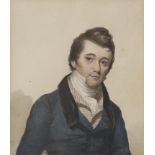 English School - Portrait Miniature of a Gentleman, traditionally identified as Tom Littleton,