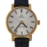 An Omega gold plated lady's wristwatch, 23mm Movement in apparently working order and externally