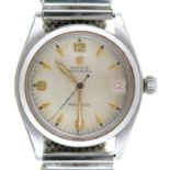 A Rolex stainless steel wristwatch, Oysterdate Precision, Ref 6066, No 874229, Rolex device to