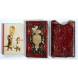 Miniature Book. London Almanac for 1784, engraved leaves, red leather with overlays and gilt,