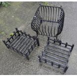 Three cast fire baskets/fire pits