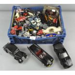 A collection of Matchbox, Corgi and other model cars to include a Batmobil.