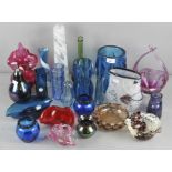 A large collection of 20th century Studio glass and other, to include Isle of Wight,