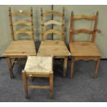 A pair of kitchen chairs, 102 cm high,