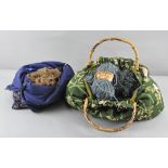 A collection of wool and sewing bags,