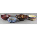 A collection of four ceramic and pottery planters and bowls, to include a Nicholas Hillyard example,