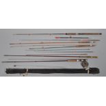 A collection of fishing rods, to include Wilkinson's special split cane fly rod,