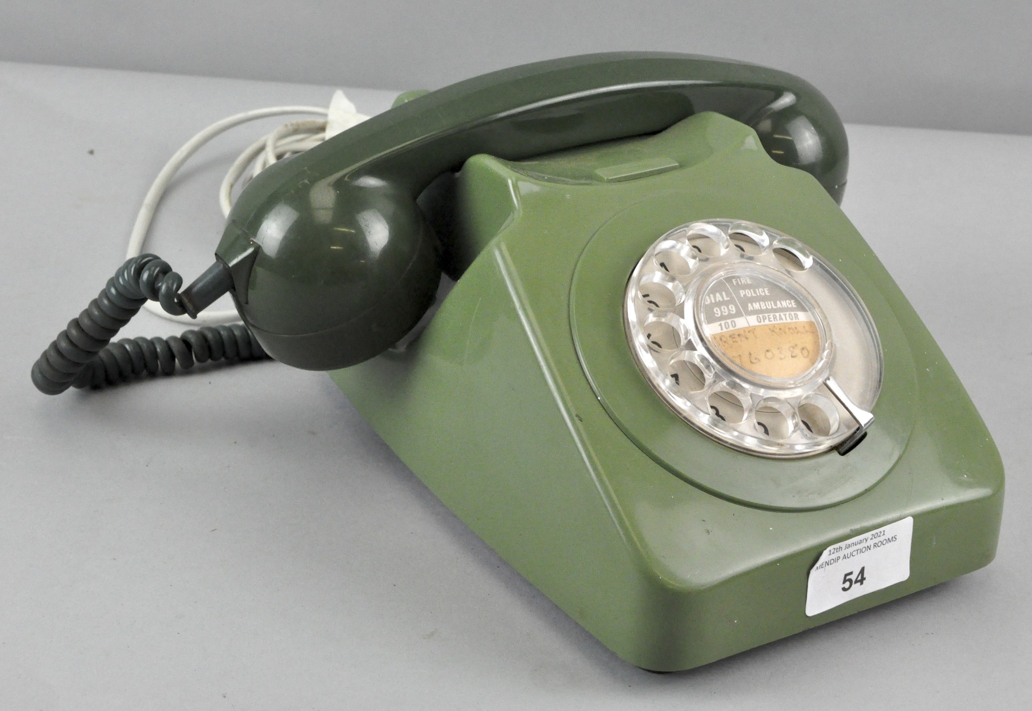 A GPO two tone green 746 rotary telephone - Image 2 of 2