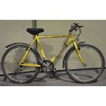 A Townsend Cycles "Sotavento" yellow mountain bike, 18 speed gear linkage,