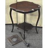 A mahogany side table, 70cm high,