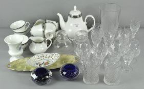 A collection of glass and ceramics,
