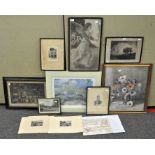 A collection of assorted pictures and prints to include some framed examples.