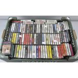 A collection of assorted rock related cassettes to include Iron Maiden, Don Mclean,