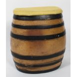 A B Williams, Ferry St Pottery (Lambeth), stoneware barrel, late 19th century,