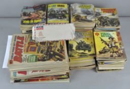 A large quantity of Commando and other comics