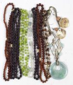 A small collection of beaded necklaces