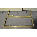 A pair of 20th Century brass extending fire fenders,