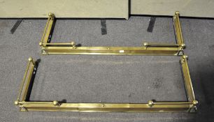 A pair of 20th Century brass extending fire fenders,