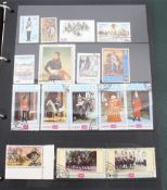 A loose leaf stamp album collection of Uniforms of the World,