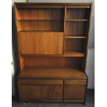 A 1970's William Laurence Teak wall display cabinet,