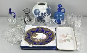 A collection of assorted ceramics and glass to include; limited edition Spode plate,