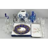 A collection of assorted ceramics and glass to include; limited edition Spode plate,