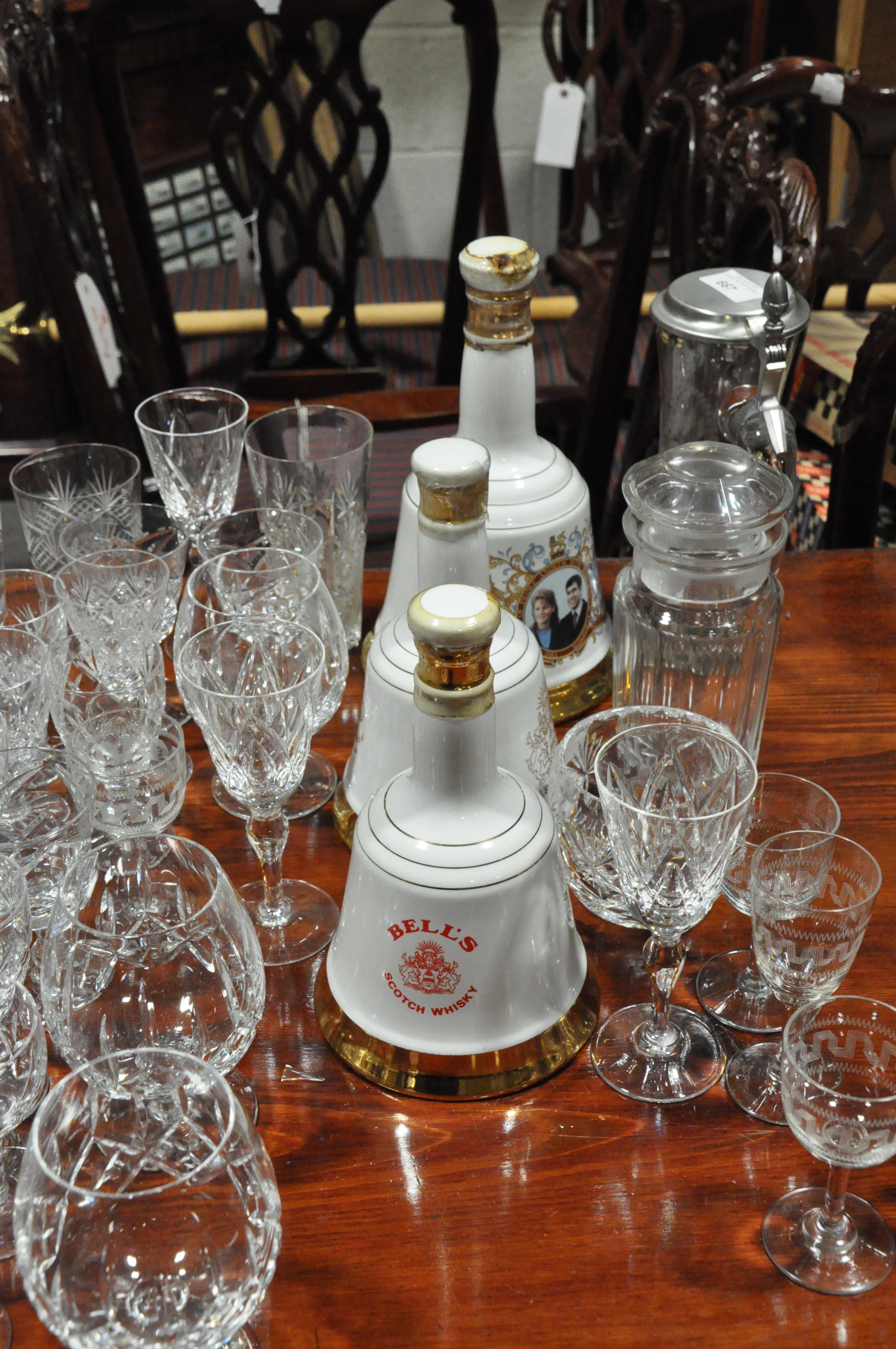 A collection of assorted cut glass, stein, brandy glasses and more. Tallest 23cm. - Image 4 of 5