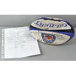 A Gilbert Bath rugby ball,