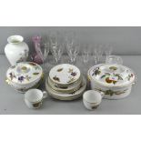 A collection of mixed items including Royal Worcester Evesham tureen, cups and more,
