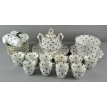 A 19th century pottery tea service, in the 'Spangle' pattern,