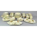 An extensive Staffordshire part tea set having painted floral decoration.