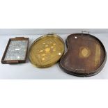 A group of three butlers trays, to include a kidney tray,