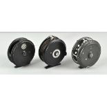 Three fly fishing reels, a Shakespeare Condex,