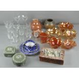 A collection of and ceramics glassware to include; Jasper ware,