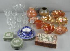 A collection of and ceramics glassware to include; Jasper ware,