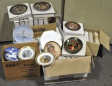 A large collection of Bradford Exchange collector's plates, mostly still boxed,