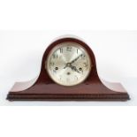 A German (Haller) Westminster clock, early 20th century, in arched rectangular oak case,