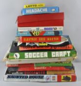 A large quantity of board games,