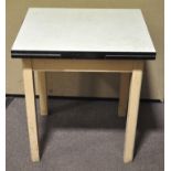 A formica topped draw leaf table,
