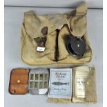 A fishing bag with contents,