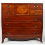 An early 19th century Scolliss mahogany and inlaid boxwood chest of drawers,
