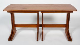 A teak nest of tables, possibly G-Plan,