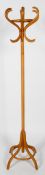 A beech bentwood coat stand,