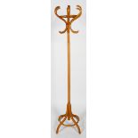 A beech bentwood coat stand,