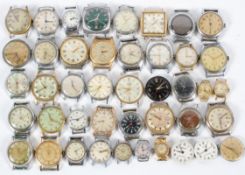 A collection of forty seven wristwatch of variable designs, conditions and styles.