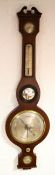 A mahogany wheel barometer, by A Cattaneo, Malton,