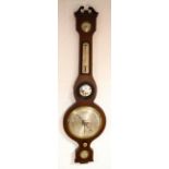 A mahogany wheel barometer, by A Cattaneo, Malton,